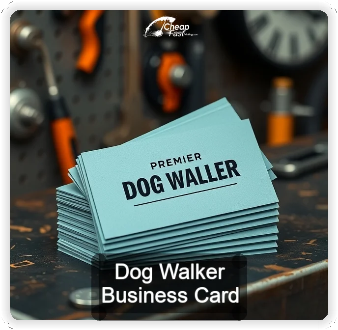 Dog Walker business card design sample