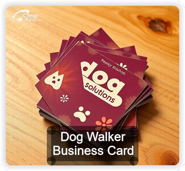 Dog Walker business card design sample