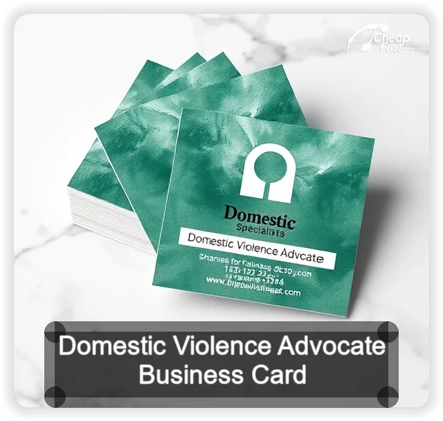 Domestic Violence Advocate business card design sample