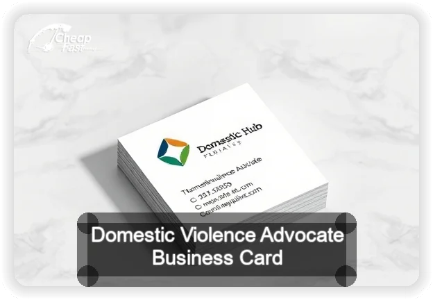 Domestic Violence Advocate business card design sample