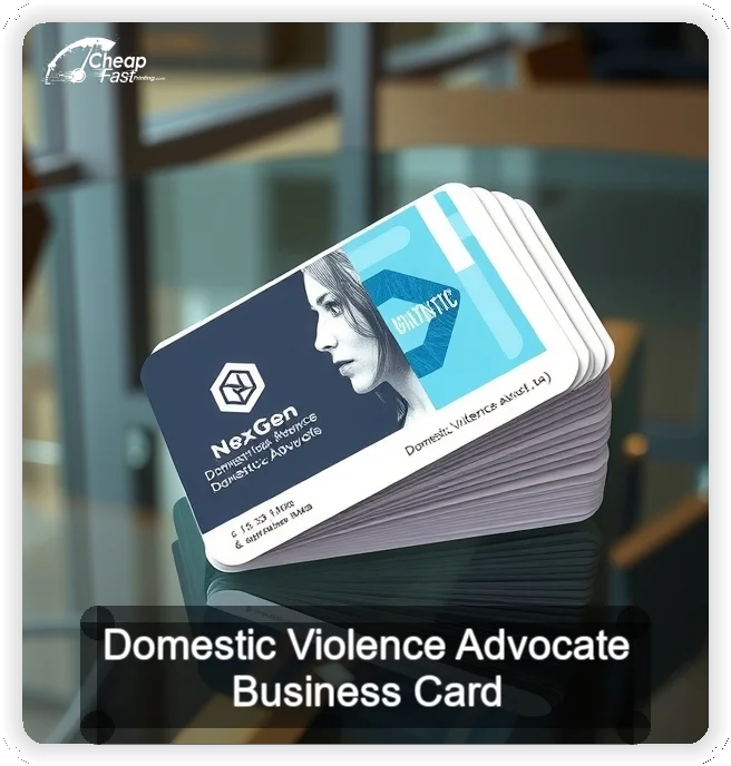 Domestic Violence Advocate business card design sample