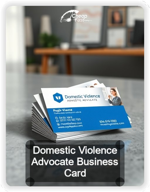 Domestic Violence Advocate business card design sample