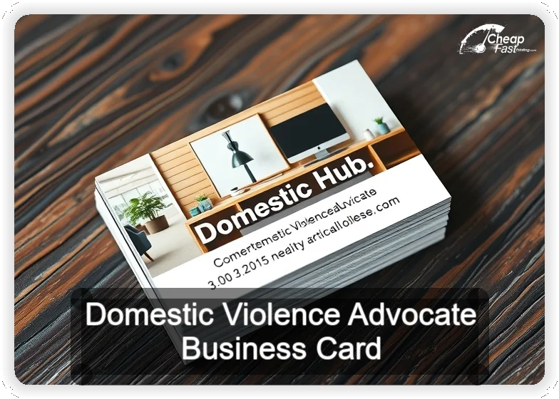 Domestic Violence Advocate business card design sample