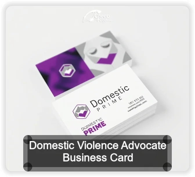 Domestic Violence Advocate business card design sample