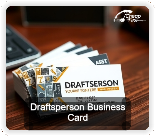 Draftsperson business card design sample