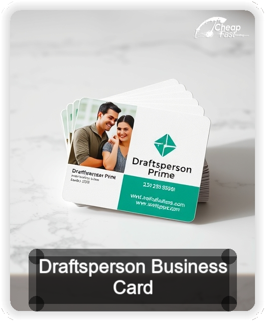 Draftsperson business card design sample