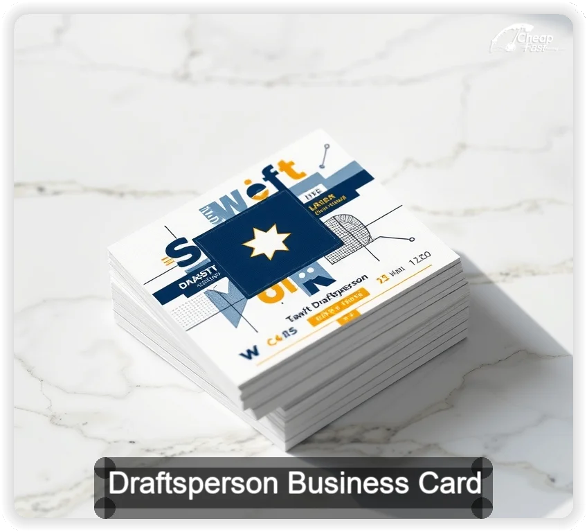 Draftsperson business card design sample