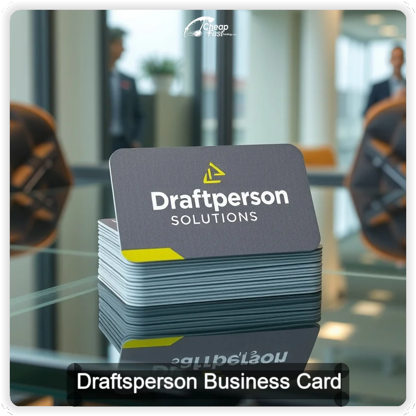 Draftsperson business card design sample