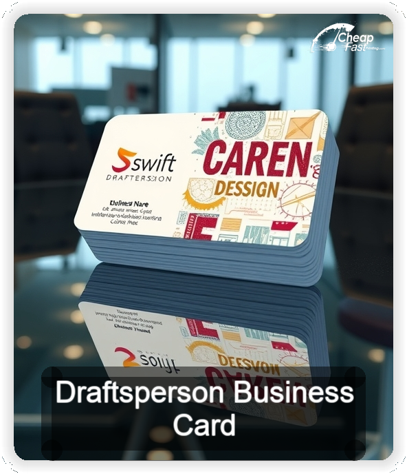 Draftsperson business card design sample