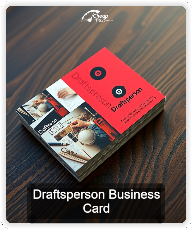 Draftsperson business card design sample