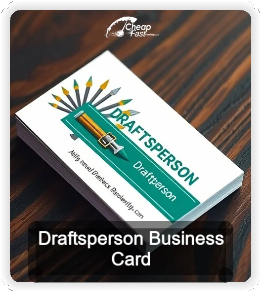 Draftsperson business card design sample