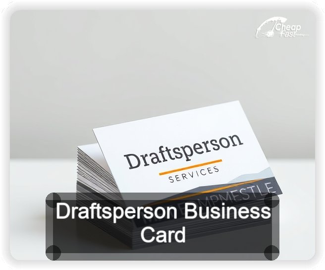 Draftsperson business card design sample