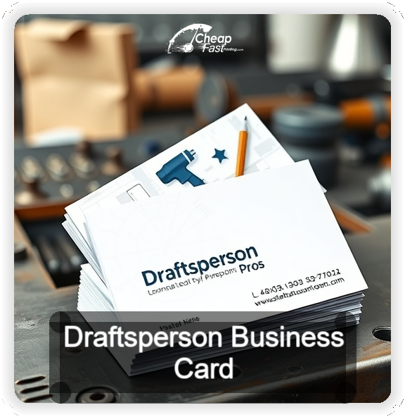 Draftsperson business card design sample