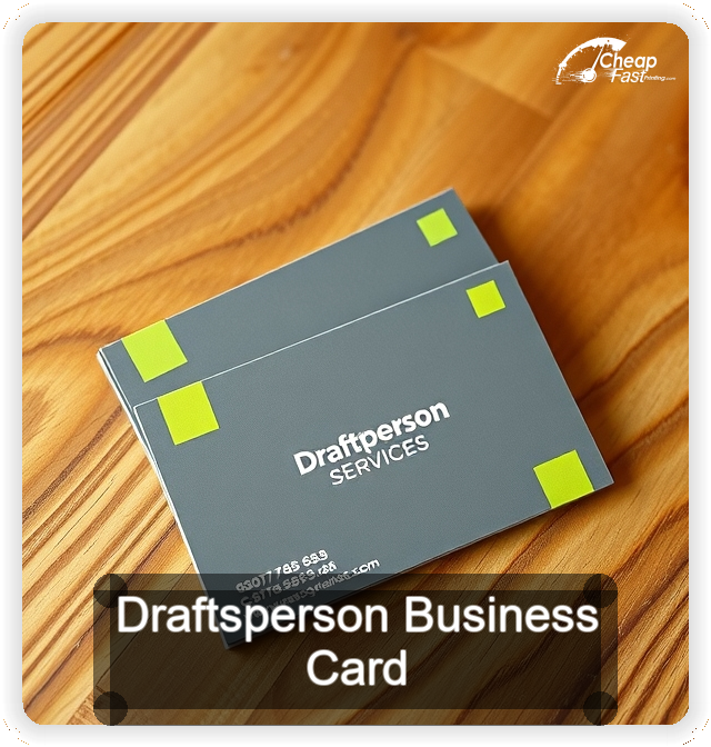 Draftsperson business card design sample
