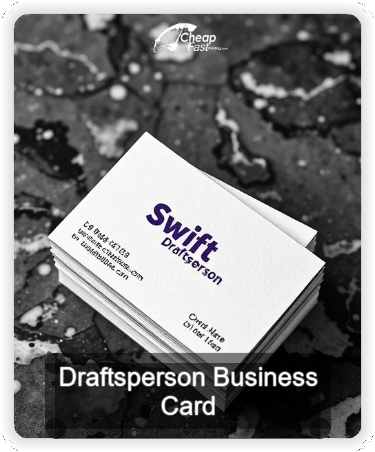Draftsperson business card design sample