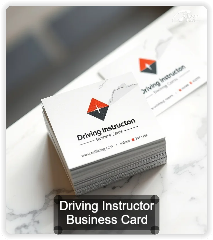 Driving Instructor business card design sample