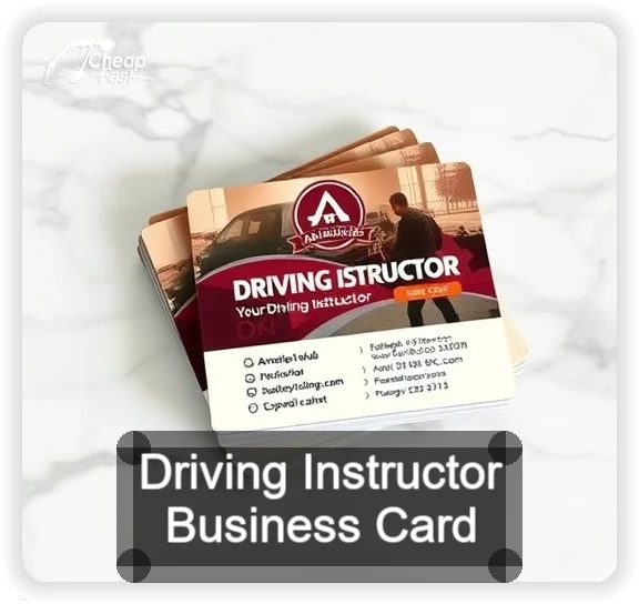 Driving Instructor business card design sample