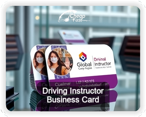 Driving Instructor business card design sample
