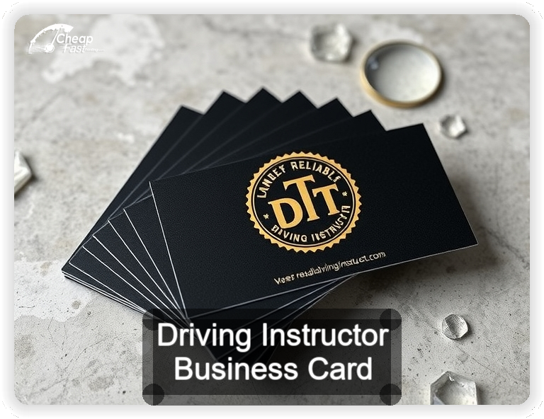 Driving Instructor business card design sample