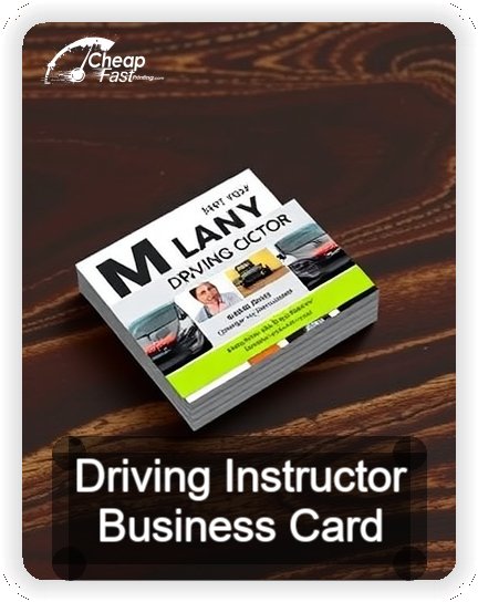 Driving Instructor business card design sample