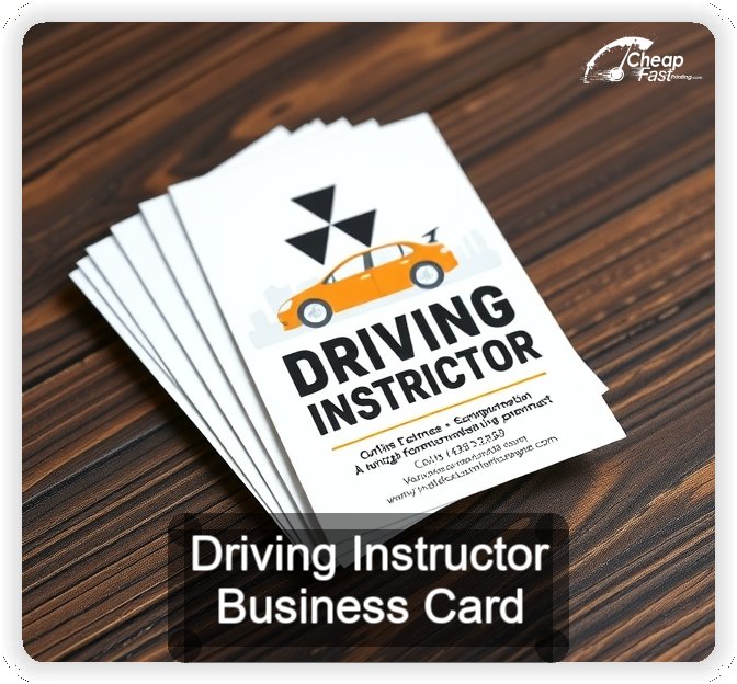 Driving Instructor business card design sample