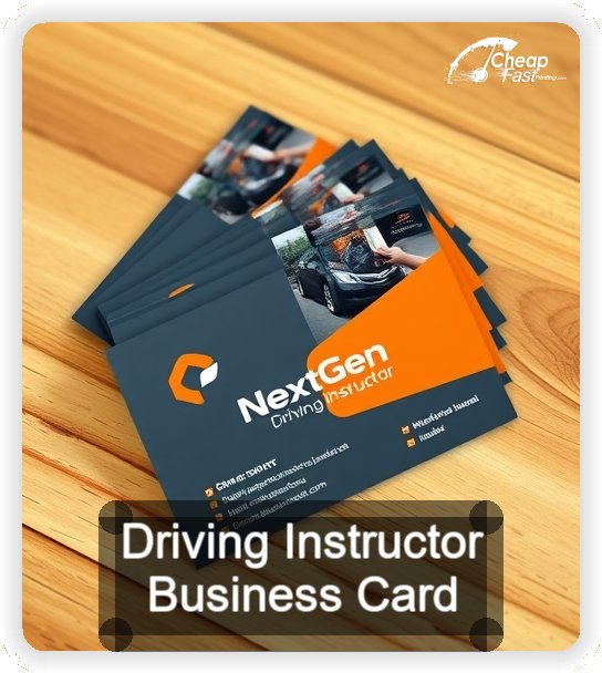 Driving Instructor business card design sample