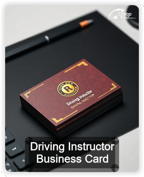 Driving Instructor business card design sample