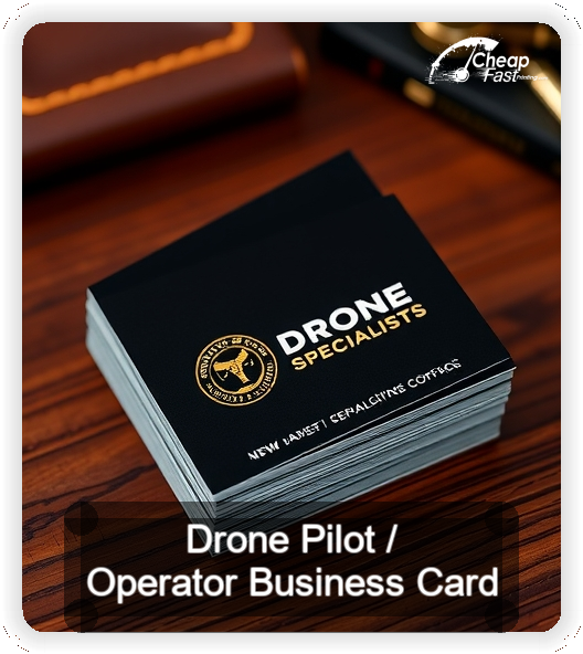 Drone Pilot Operator business card design sample