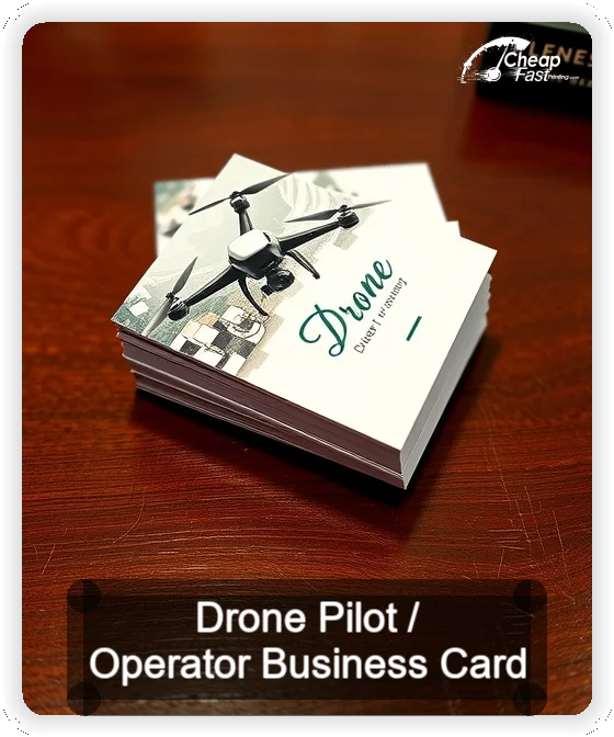 Drone Pilot Operator business card design sample
