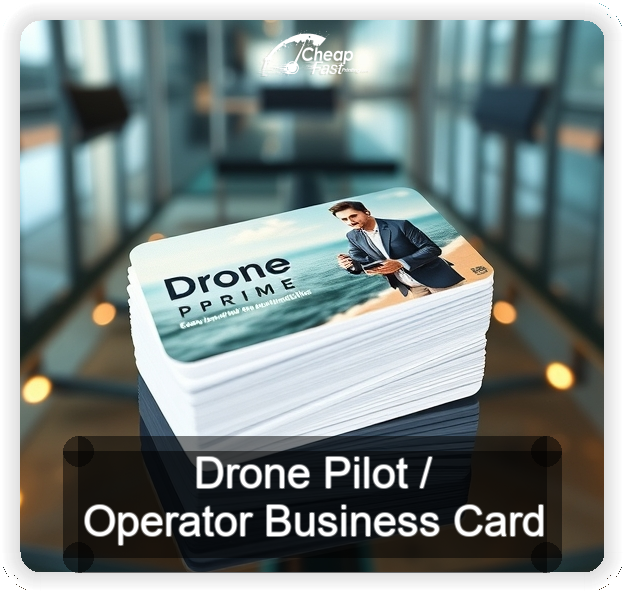 Drone Pilot Operator business card design sample