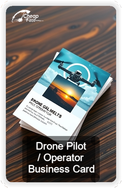 Drone Pilot Operator business card design sample
