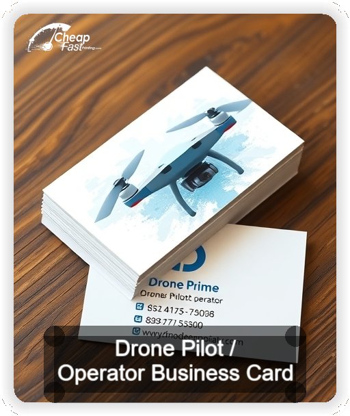 Drone Pilot Operator business card design sample