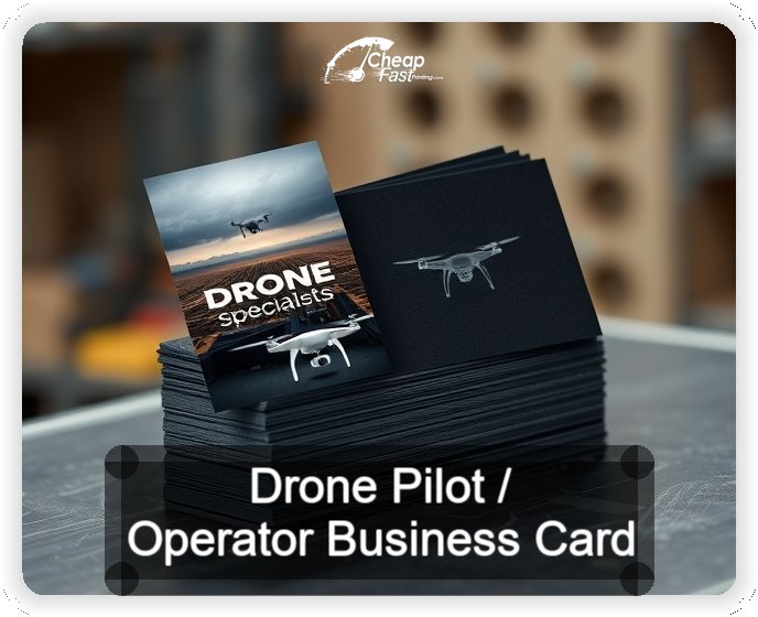 Drone Pilot Operator business card design sample