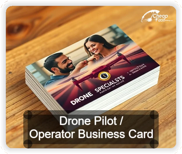 Drone Pilot Operator business card design sample