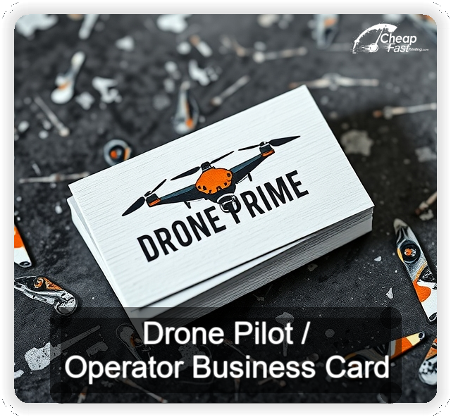 Drone Pilot Operator business card design sample