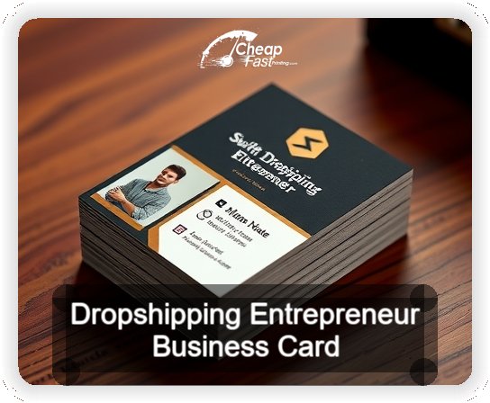 Dropshipping Entrepreneur business card design sample