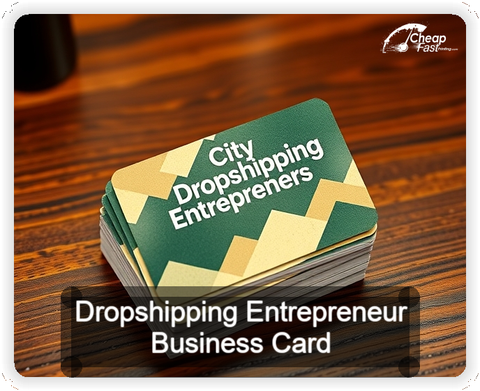 Dropshipping Entrepreneur business card design sample