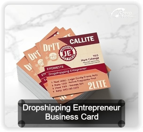 Dropshipping Entrepreneur business card design sample