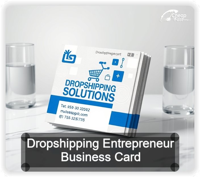 Dropshipping Entrepreneur business card design sample