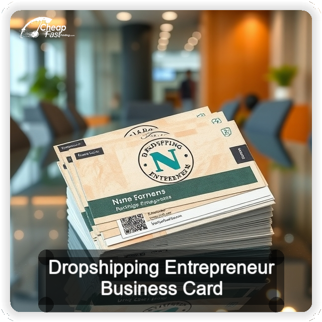 Dropshipping Entrepreneur business card design sample