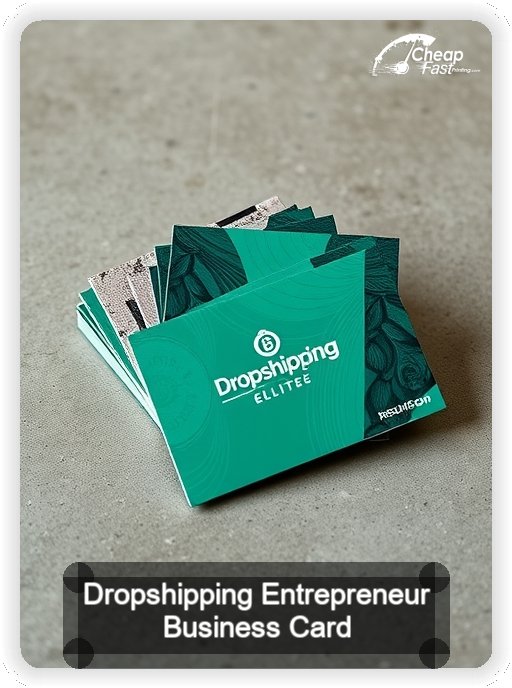 Dropshipping Entrepreneur business card design sample