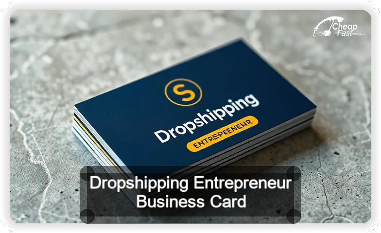 Dropshipping Entrepreneur business card design sample