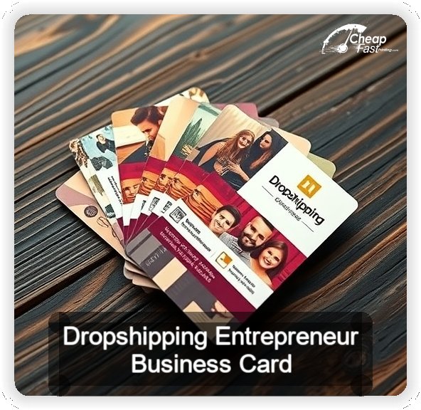 Dropshipping Entrepreneur business card design sample