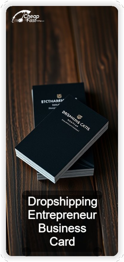 Dropshipping Entrepreneur business card design sample