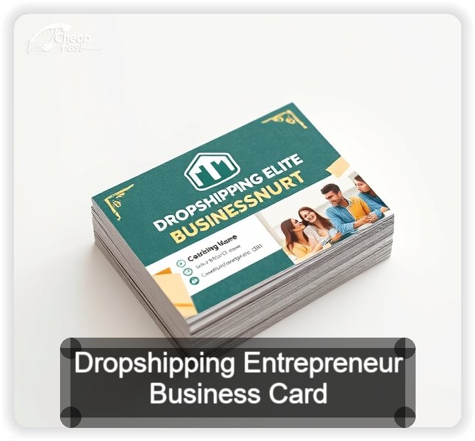 Dropshipping Entrepreneur business card design sample