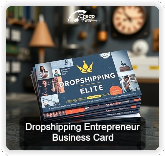 Dropshipping Entrepreneur business card design sample