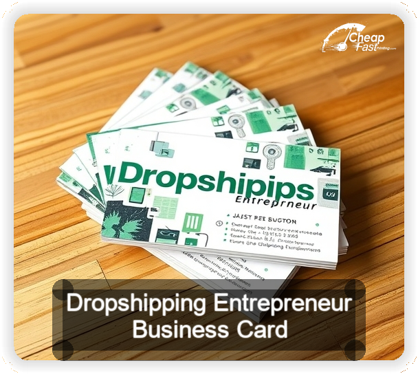 Dropshipping Entrepreneur business card design sample