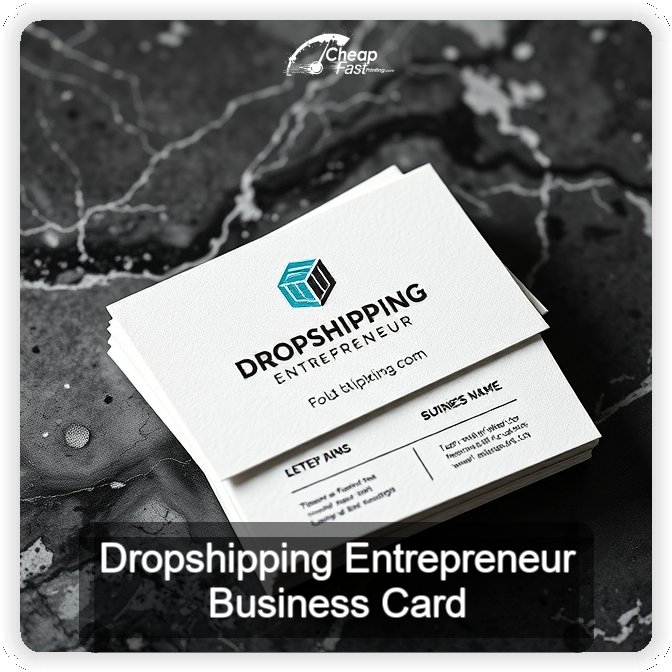 Dropshipping Entrepreneur business card design sample
