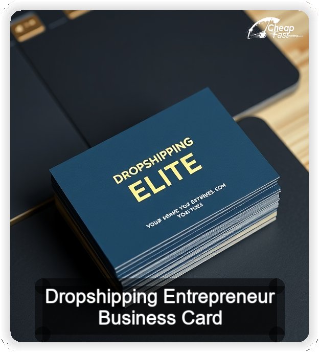 Dropshipping Entrepreneur business card design sample