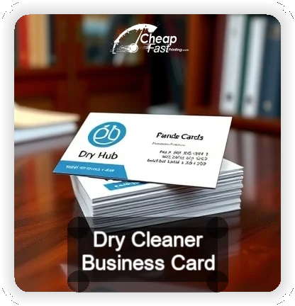 Dry Cleaner business card design sample